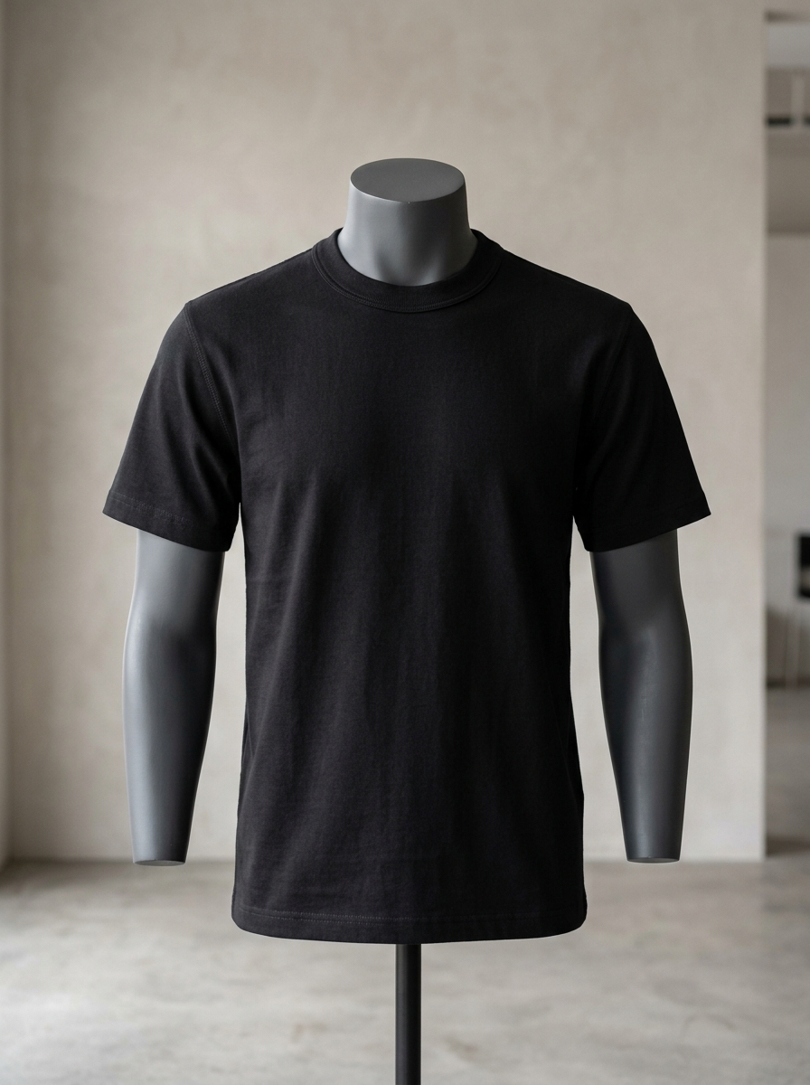 Monochrome Cotton Crewneck T-Shirt
